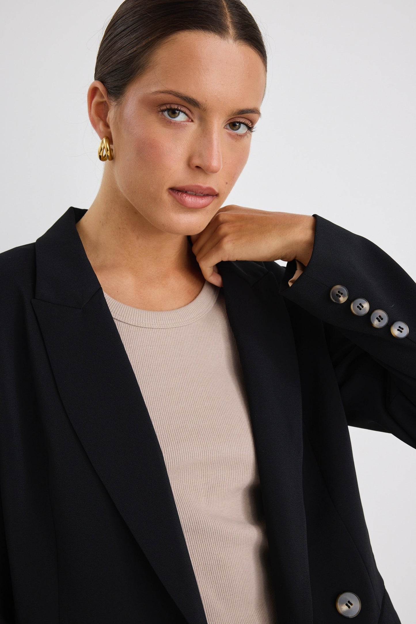 Cooper Black Double Breasted Classic Blazer